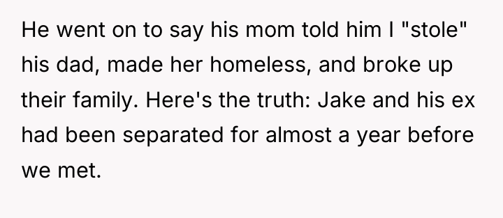 He went on to say his mom told him I...