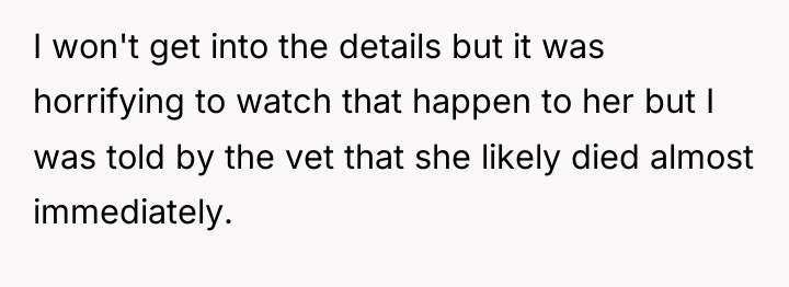 I won't get into the details but it was horrifying...