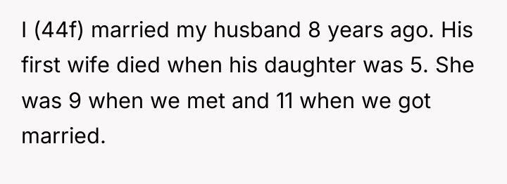 I (44f) married my husband 8 years ago. His first...