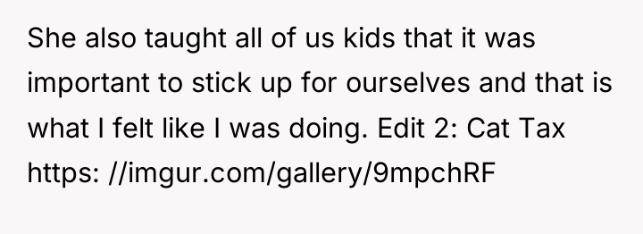 She also taught all of us kids that it was...