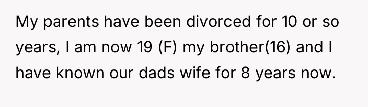 My parents have been divorced for 10 or so years,...