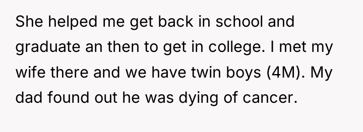 She helped me get back in school and graduate an...