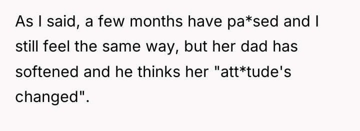 As I said, a few months have pa*sed and I...