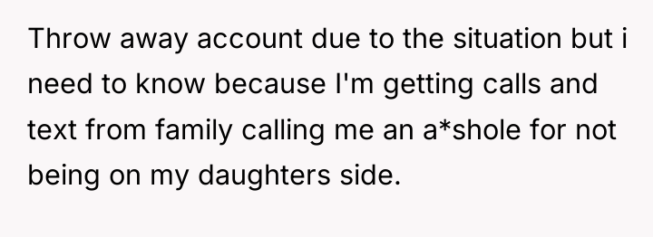 Throw away account due to the situation but i need...