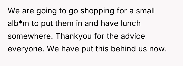 We are going to go shopping for a small alb*m...