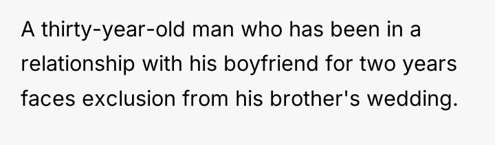 A thirty-year-old man who has been in a relationship with...