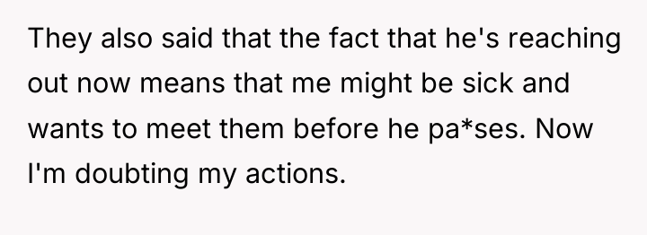 They also said that the fact that he's reaching out...