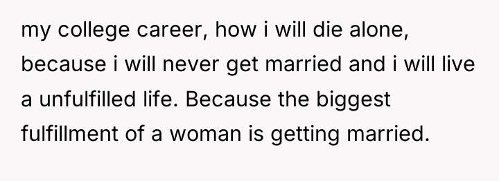 my college career, how i will die alone, because i...
