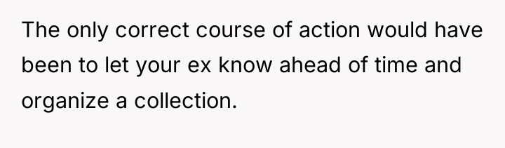 The only correct course of action would have been to...
