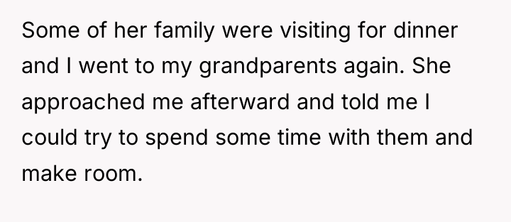 Some of her family were visiting for dinner and I...