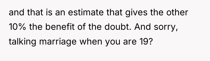 and that is an estimate that gives the other 10%...