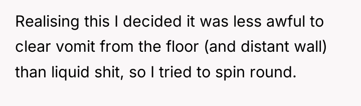 Realising this I decided it was less awful to clear...