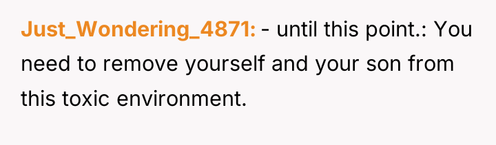 Just_Wondering_4871 - until this point.: You need to remove yourself...