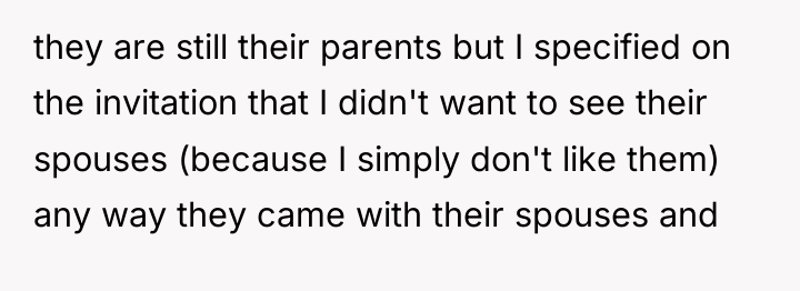 they are still their parents but I specified on the...