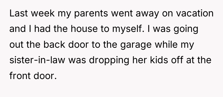 Last week my parents went away on vacation and I...