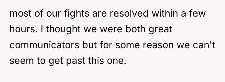 most of our fights are resolved within a few hours....