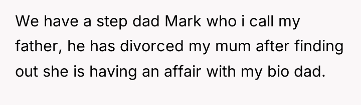 We have a step dad Mark who i call my...