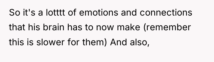So it's a lotttt of emotions and connections that his...