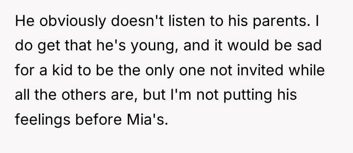 He obviously doesn't listen to his parents. I do get...
