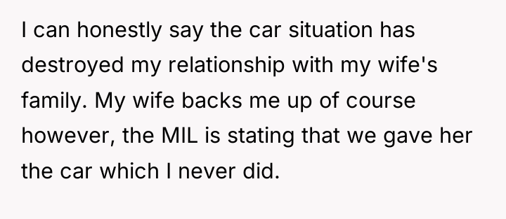 I can honestly say the car situation has destroyed my...