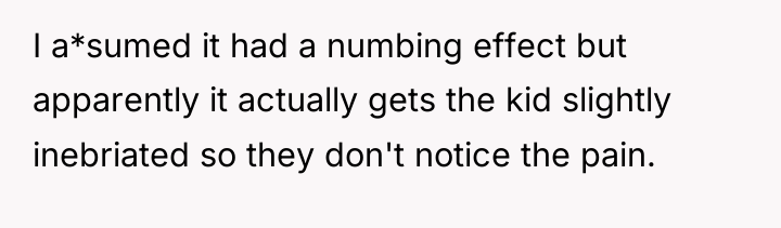 I a*sumed it had a numbing effect but apparently it...