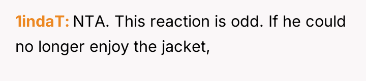1indaT NTA. This reaction is odd. If he could no...
