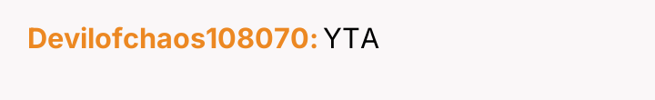 Devilofchaos108070 YTA