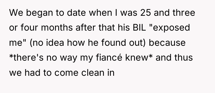 We began to date when I was 25 and three...