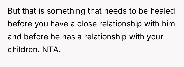 But that is something that needs to be healed before...