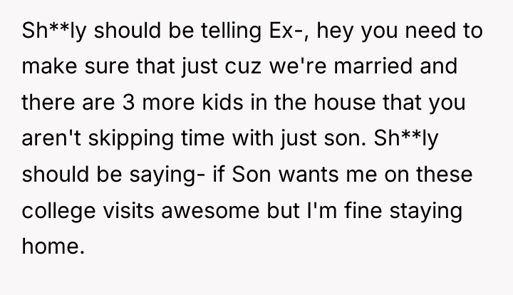 Sh**ly should be telling Ex-, hey you need to make...