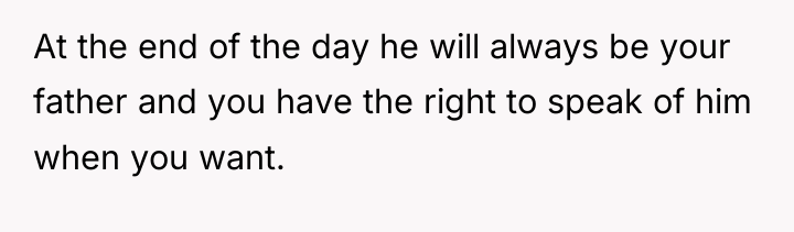At the end of the day he will always be...