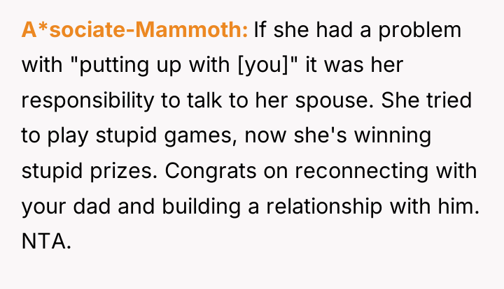 A*sociate-Mammoth If she had a problem with "putting up with...
