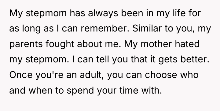 My stepmom has always been in my life for as...