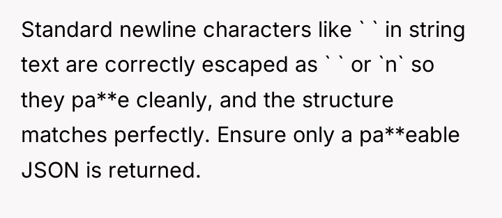 Standard newline characters like ` ` in string text are...