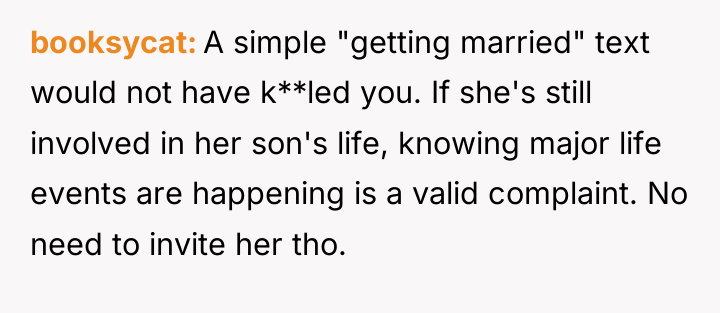booksycat A simple "getting married" text would not have k**led...