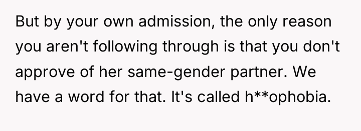 But by your own admission, the only reason you aren't...