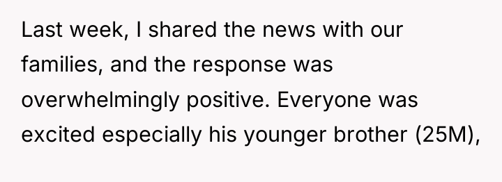Last week, I shared the news with our families, and...