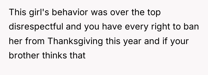 This girl's behavior was over the top disrespectful and you...