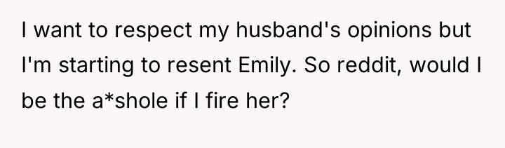 I want to respect my husband's opinions but I'm starting...