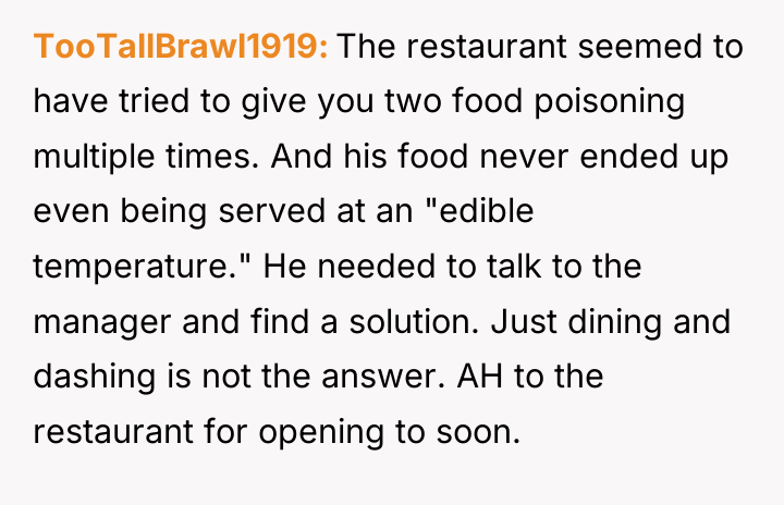 TooTallBrawl1919 The restaurant seemed to have tried to give you...