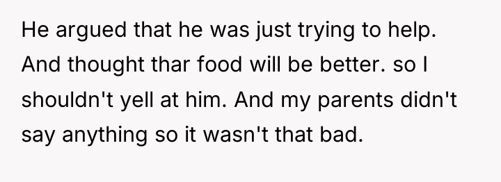 He argued that he was just trying to help. And...