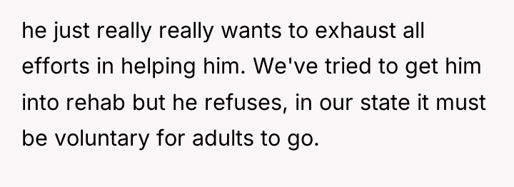 he just really really wants to exhaust all efforts in...