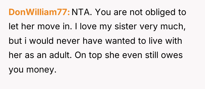 DonWilliam77 NTA. You are not obliged to let her move...