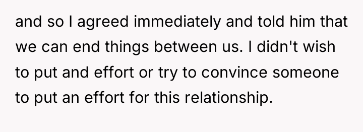 and so I agreed immediately and told him that we...