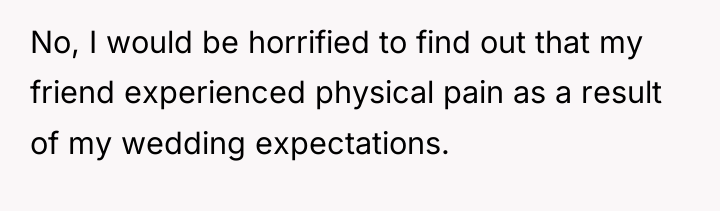 No, I would be horrified to find out that my...