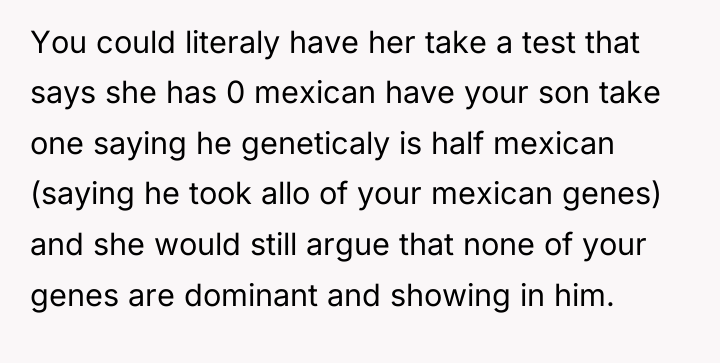 You could literaly have her take a test that says...