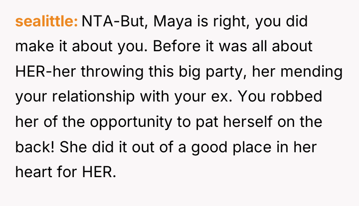 sealittle NTA-But, Maya is right, you did make it about...