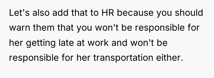 Let's also add that to HR because you should warn...