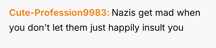 Cute-Profession9983 Nazis get mad when you don't let them just...