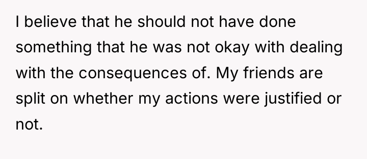 I believe that he should not have done something that...